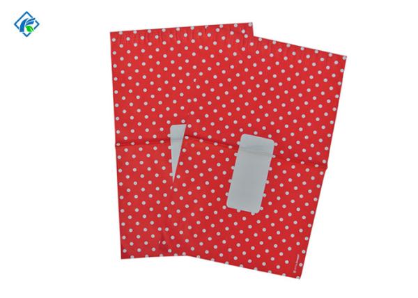 Wateroof high quality 8x10'' self adhesive custom printed red color poly mailers