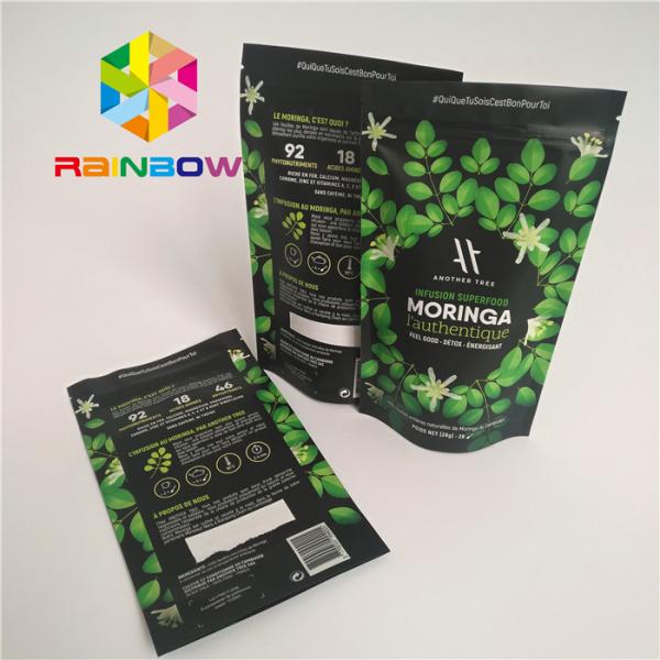 Glod Color Snack Bag Packaging , Zipper Stand Up Bags For Protein Powder / Dry Nut