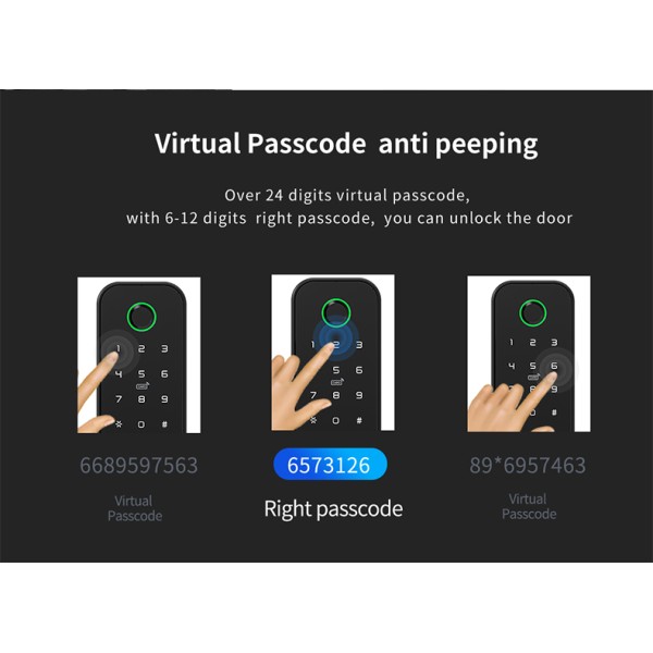Yagu Tuya APP IP55 Waterproof Door Lock for Home/Office Bull Head Fingerprint Password Lock Outdoor Single & Double Fingerprint
