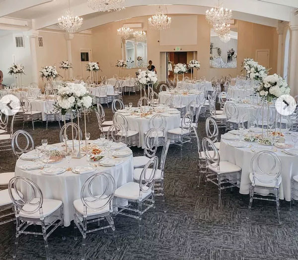 Silla de alquiler del banquete que se casa que apila la silla clara transparente plástica de Phoenix