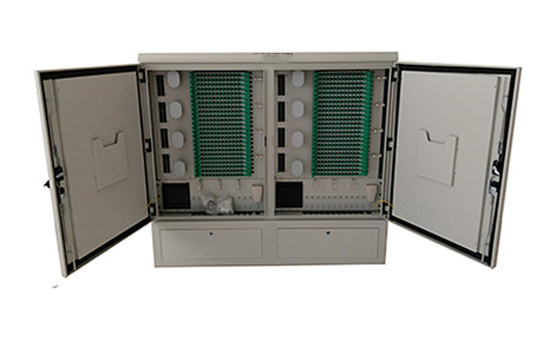 Floor Standing Outdoor Fiber Optic Distribution Cabinet 576 Fibers Cold Roll Steel