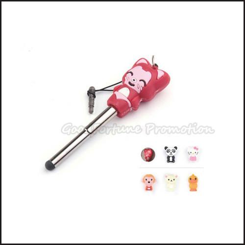 Hot Sale high quanlity Promotional printed logo mobile touch iphone pen gift with cover