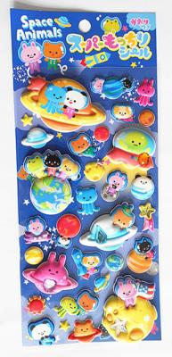 Custom Puffy Stickers Decoration PVC 3D Foam Stickers Offset Printing For Kids