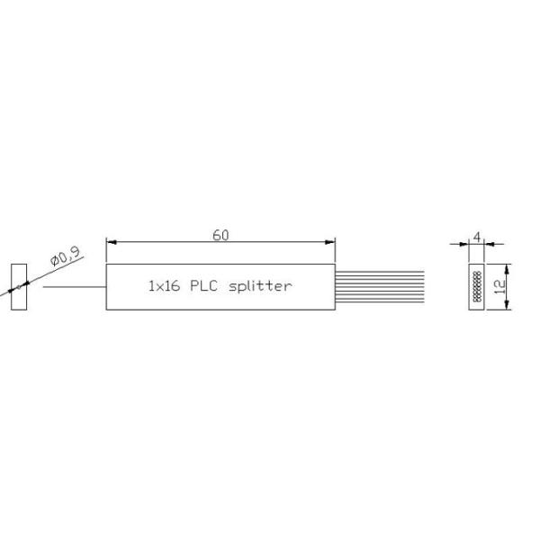 Соединители SC APC одиночного режима Splitter 1*16 900um оптического волокна GPON FTTH пассивные мини оптически