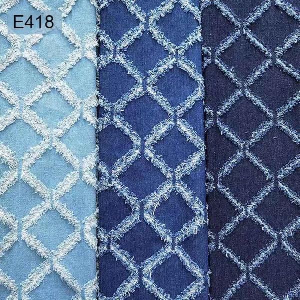 Customized 54.5 inch Jacquard Denim Fabric  Women'S Jeans Denim Twill Fabric