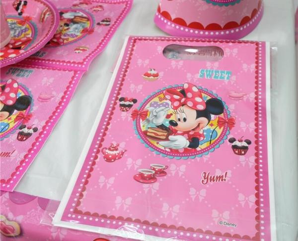 Minnie Mouse Kids Birthday Party Decoration Set Party Supplies cup plate banner hat straw loot bag fork