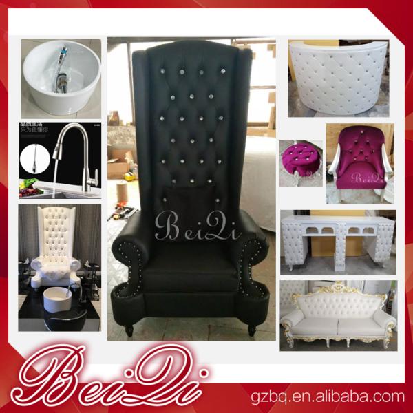 2017 hot sale king throne pedicure chair with round pedicure bowl , Pink spa pedicure chairs for sale