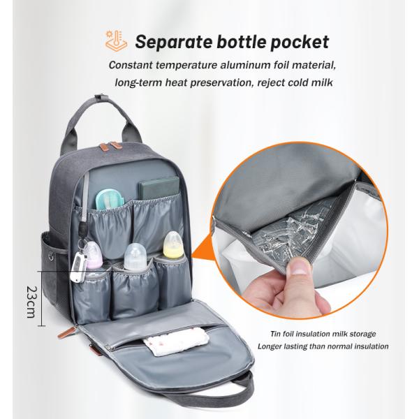 Luxury Mommy Travel Waterproof Baby Diaper Backpack Multifunctional Laptop Bag for Mom&Dad Diaper Bag