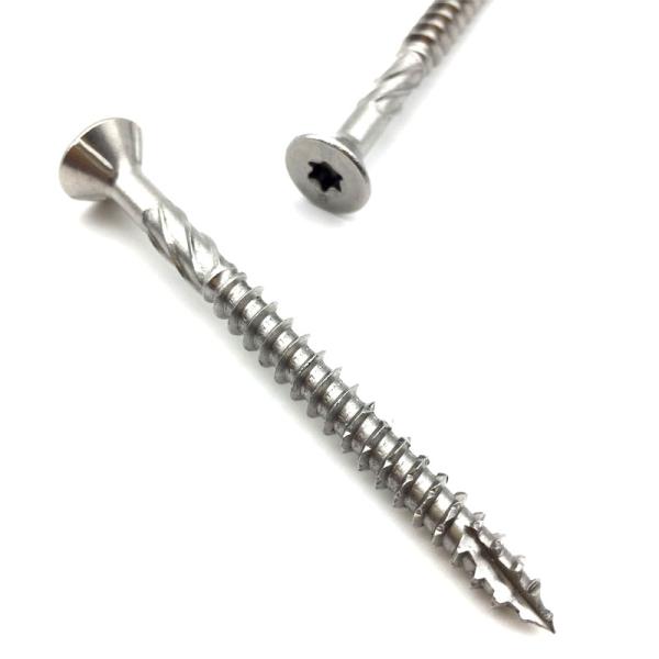 Torx / Star Drive Knurled Shoulder Stainless Steel 304 CSK Head Chipboard Screws Decking
