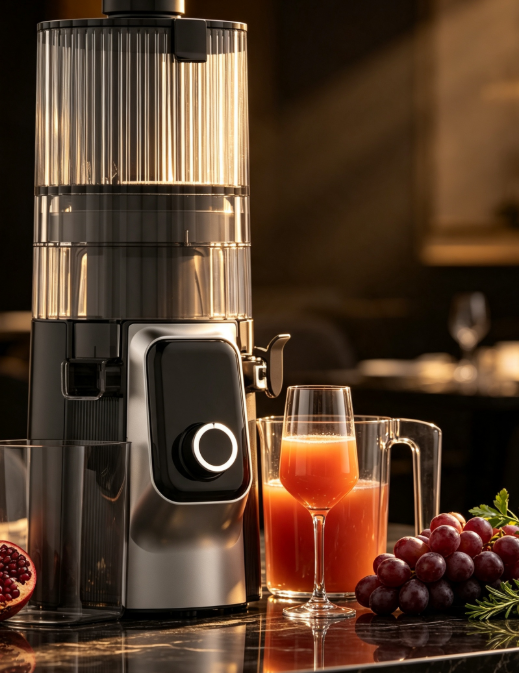 Household Quiet Slow Juicer HJ102C, 135mm Big Inlet Filter-Free Fruit Juice Extractor