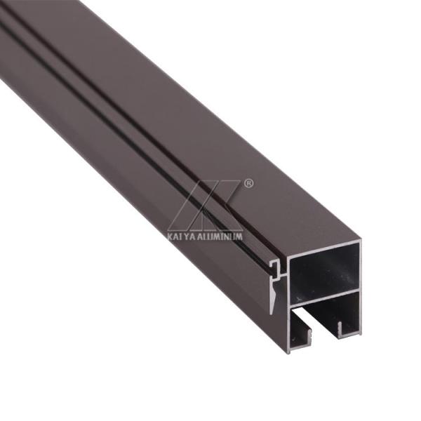 Powder Coating Extruded Wardrobe Aluminium Profile For Sliding Closet Door Frame