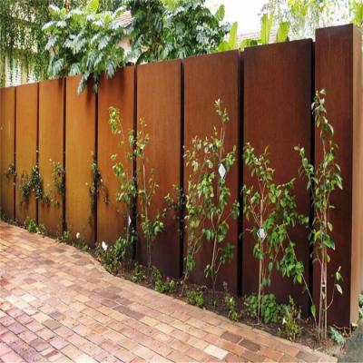 A casa de campo do jardim almofada a cerca da privacidade do metal de Corten