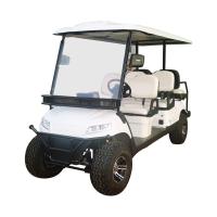 branco 4+2 Carrinho de golfe elétrico legal de estrada com pára-choque dianteiro e pneu de 14 polegadas baixo preço e alta qualidade
