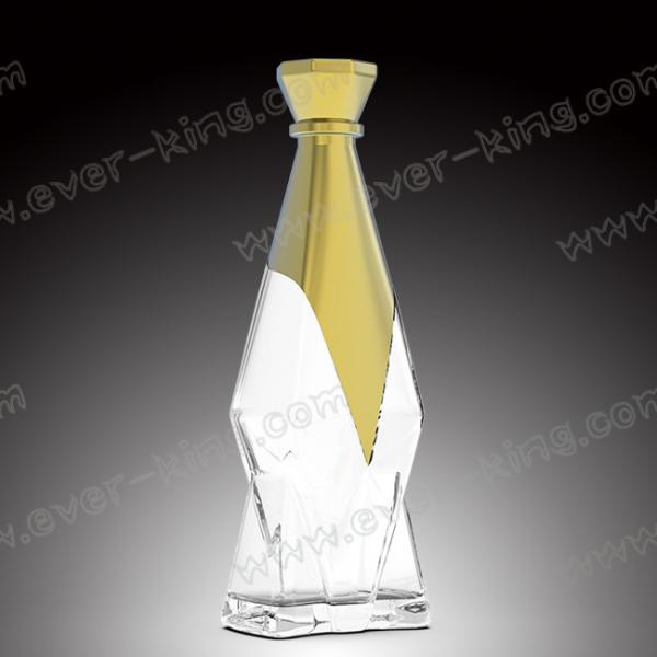 500mL Empty Glass Liquor Bottles , 570g Fancy Vodka Bottles