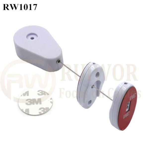 RW1017 Drop-Shaped Retractable Security Tether Plus Magnetic Clasps Cable Hoder For Mobile Phone Retail Display