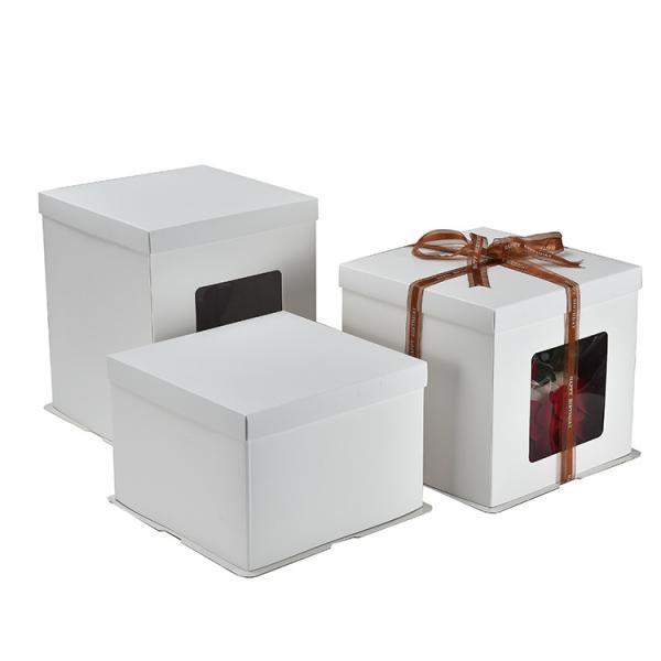 Handmade Luxury Custom Cake Box 6 8 10 Inch Party Baked Food Packaging