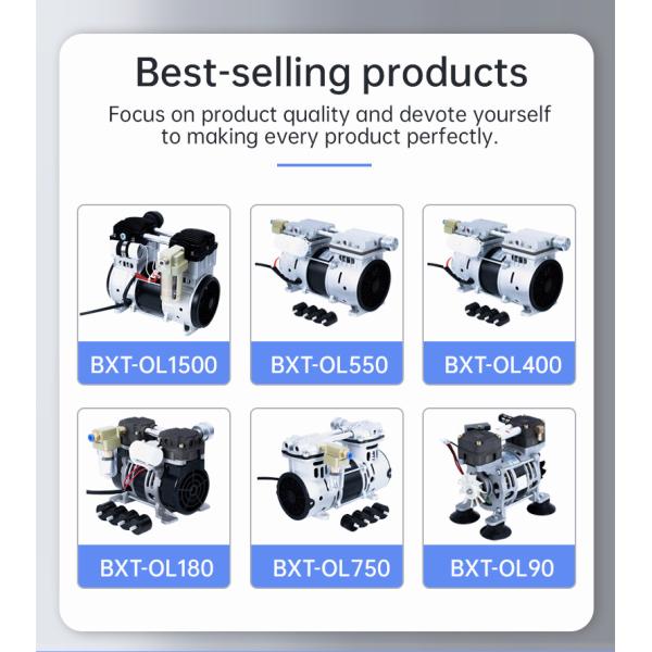 Bomba de vacío de pistón sin aceite para ambientes de 110 V o 220 V