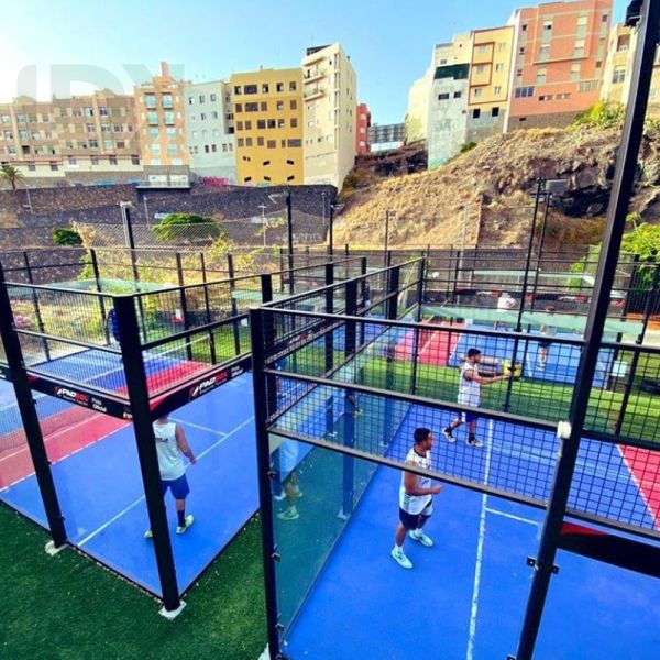 Panoramic Padel Glass Wall Ultra Clean Glass Wall Durable Padel Glass Wall For Sales
