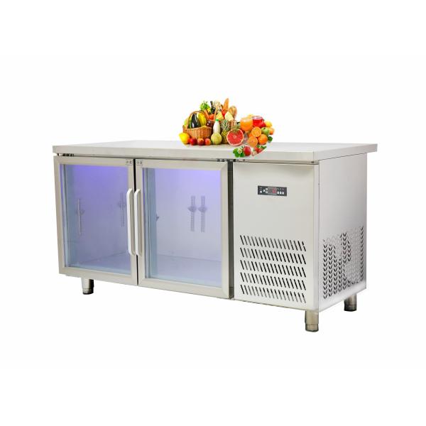 Blue Light Stainless Steel Refrigerator R404A Refrigerant 2 - 8℃ 430W