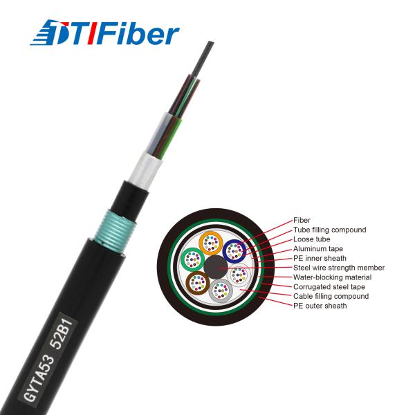 2-144 Cores GYTA53 Singlemode Outdoor Underground Directly Burried Armored Fiber Optic Cable
