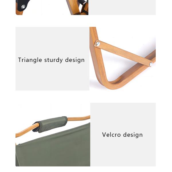 Silla de acampada plegable de aluminio 100kg Capacidad 52x43x62cm