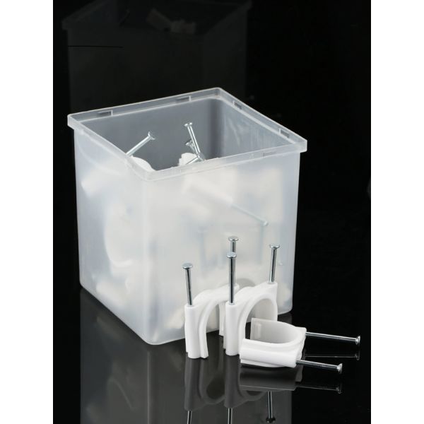 Good Quality Factory 12MM Round Cable Clips Flat Nail Clip Cable Plastic Clips