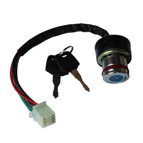 Dirt Bike 6 Wire Ignition Switch , Black Color Go Kart Ignition Switch