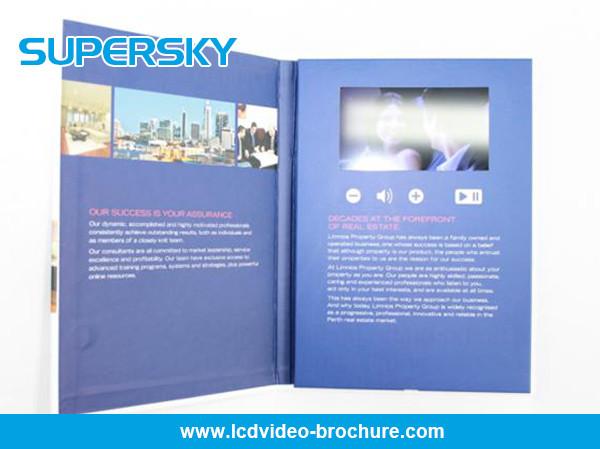 Full Color Printing Video In Print Brochure , 128MB - 8GB Digital Video Brochure