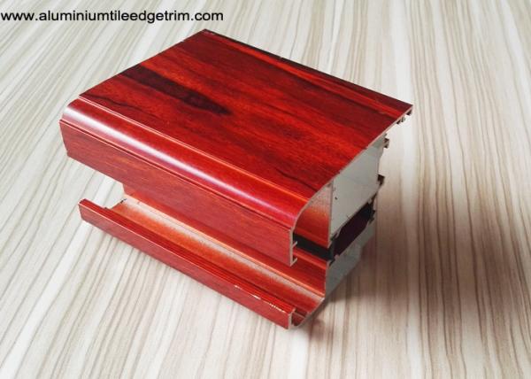 Thermal Break Wood Grain Aluminium Casement Window Profile For Apartment Project