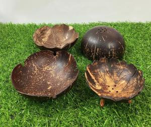 Firlar Bathroom Coconut Shell Soap Box Natural Handmade For Kitchen Tub