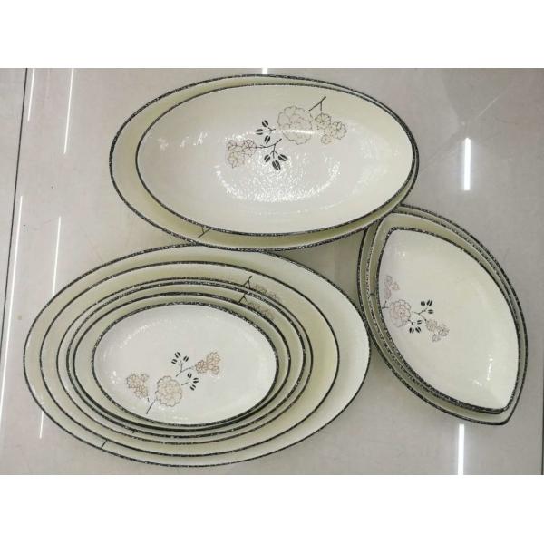 Наборы Диннерваре фарфора корейского стиля белые с традиционной картиной украшения цветка