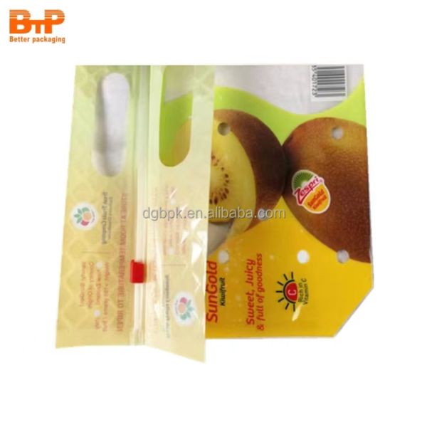 Custom Printed Fruit Plastic Bag Recyclable Stand up Pouch Kiwi Fruit Cherry Vegetable Food Packaging Bags
