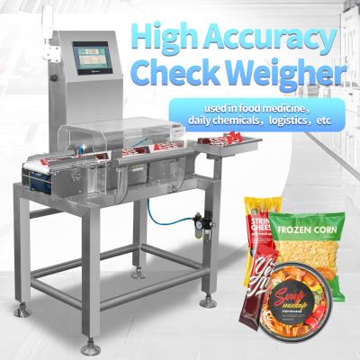 Verificação automática do peso dos alimentos Pesador para copos Garrafas Bolsas Verificação de qualidade