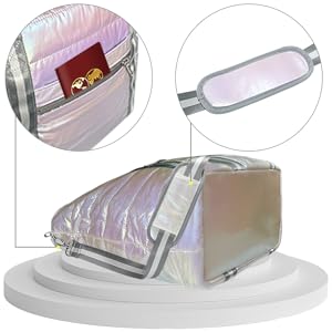 handle bag, handy bag, travel bag, Women Tote Bag, Quilted Puffer Work Shoulder Bag With Laptop Compartment Trolley Sleeve, Large Puffy Travel Handbag