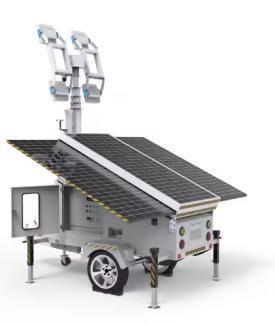 Éclairage de stationnement Système de microréseaux solaires Tour phare solaire mobile portable