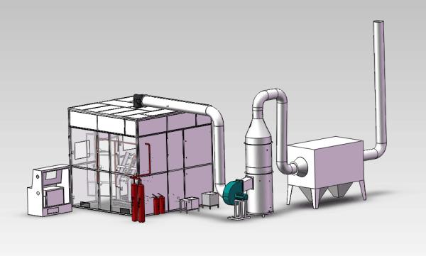 Aircraft Flammability Test Chamber , White 1200 Degree Vertical Flame Test Chamber