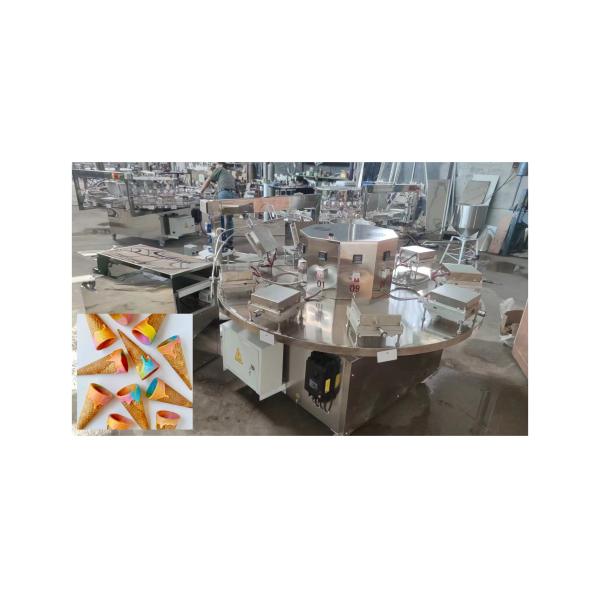 Customized Waffle Cone Baking Machine for Different Shape Rolled Ice Cream Cones