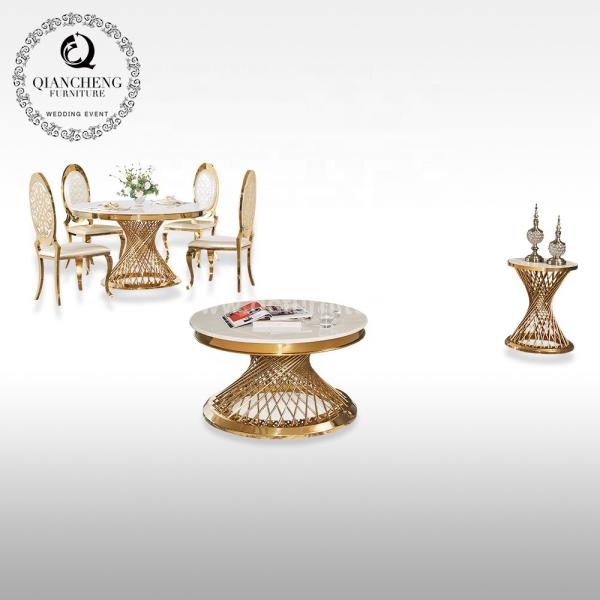 Tabela luxuosa da tevê do metal 60kg para o quadro superior branco do ouro da sala de visitas