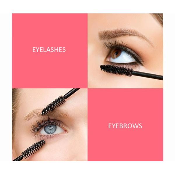 50 Pcs Plastic Disposable 10cm Eyelash Extension Cleaning Brush