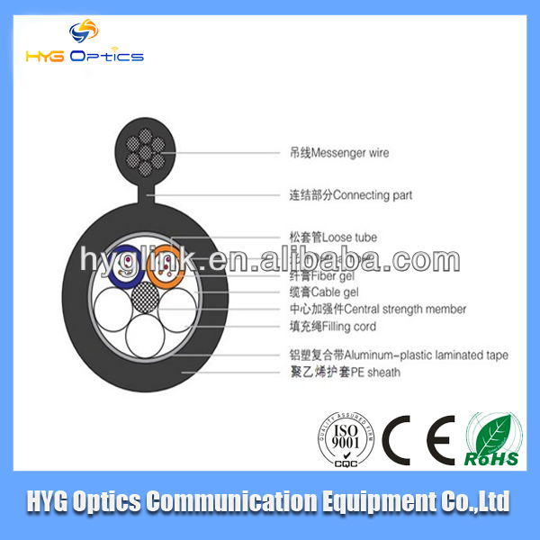 HDPE Sheath Outdoor Fiber Optic Cables GYTC8A Loose Tube