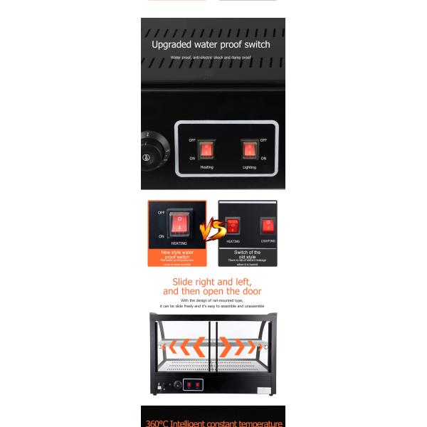 Temperature-Regulated 2 Layers Electric Food Warmer Display for Commercial Kitchens