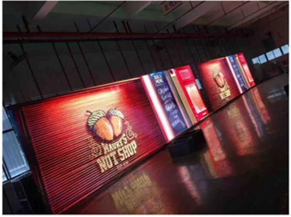 Iron Cabinet Indoor Advertising Led Display Screen P5 1R1G1B Fixed Installation