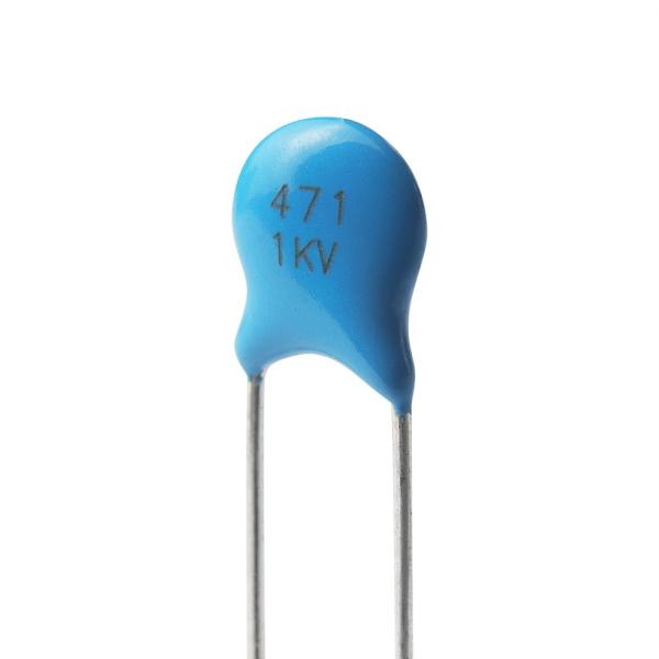 Blue High Frequency Ceramic Disc Capacitor 220pF 1000V Y5V P5mm For Transformer