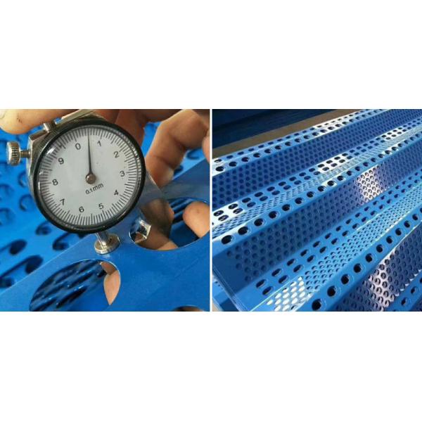 Green Perforated Corrugated Steel Wind And Dust Barrier Panels