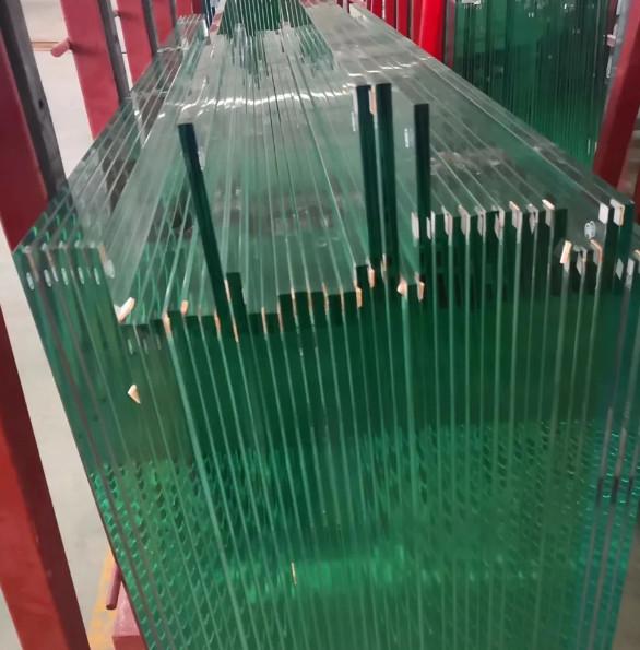 6.38-40.38mm PVB Clear Laminated Safety Glass Customized