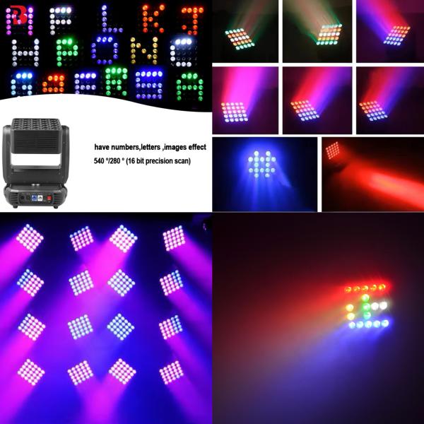 DMX Indoor 25*10W 4in1 LED Matrix Zoom Wash Moving Head Light For Wedding Event