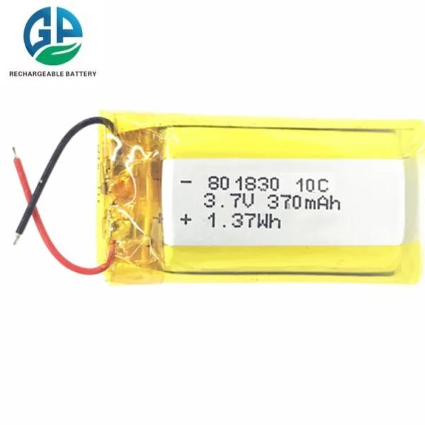 3.7V Li Polymer Battery Power Bank Long Cycle KC Approved 801830 370mah Battery Rechargeable Li-Polymer Batteries