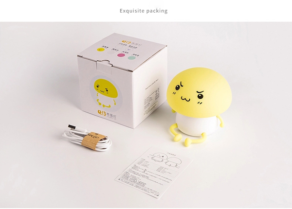 USB Mushroom Bedside Silicone Night Lamp LED Silicone Night Light for Baby Kids Children