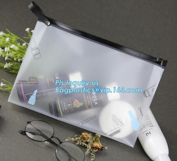 Matte Clear Soft Plastic Clothes Storage Bag Zip lock Slider Seal Reclosable Frost Zipper Packing Pouch For Cosmetic Pac