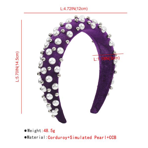 Flannelette high cranial girls fabric headbands sticky bead headband Yiwu hair accessories